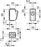 OBO 2031 M 15 A2 Svazkový držák Grip samozhášlivý 15x NYM3x1,5 Nerez ocel