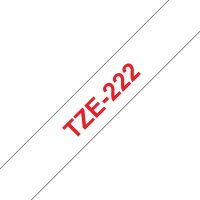 Páska BROTHER TZe-222, bílá/červená (9mm, laminované)