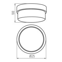 Přisazené svítidlo TUNA S1101-W KANLUX 04260