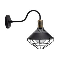 Wall Lamp Matt Black Metal Mesh ?27 Down