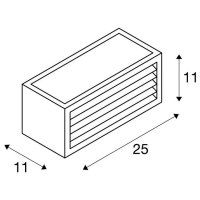 BOX-L venkovní nástěnné svítidlo TC-(D,H,T,Q)SE IP44 hranaté bílé max. 18 W