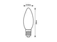 Světelný zdroj Filament LED, E14 C37, 4W, 500lm, 2700K RABALUX 79046