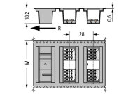 Konektor s pájecími piny THR 2řadý pájecí kontakt 0,8x0,8 mm rovné černá 14pól.