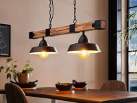 Závěsné svítidlo OLDBURY E27 černá/hnědá RUSTIKAL 2X60W IP20 EGLO 44085