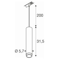 GRIP! L, 1~ závěsné svítidlo, GU10, délka závěsu 200cm, 1x max. 6W, černá/zlatá