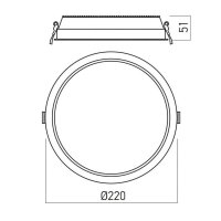 XEVO ROUND CCT 200-240V AC 28W fi.220 90