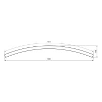 XFREE M CURVED 2000mm 45dgr SUSP. LIGHT