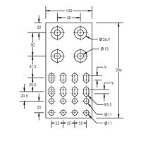 FleXbus Extender 100x10 for conductor 960, 1280 and 1810mm2 Type 1