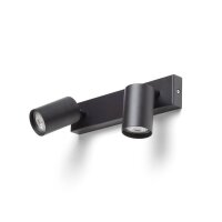 DUDE II přisazená černá 230V LED GU10 2x9W RENDL R13923