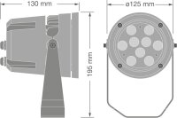 Floodlight Round 18W 830 SYM45 BK DALI LEDVANCE 4099854624520