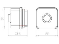 Insatlační krabice s minerálním víkem 90x90x70 mm, do betonu KAISER 1223-22
