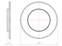 Přední kryt, HaloX 180, průměr 125 mm, do betonu KAISER 1282-03