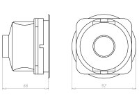 Krabice spojovací s víčkem, hloubka 66 mm, do betonu KAISER 1276-70