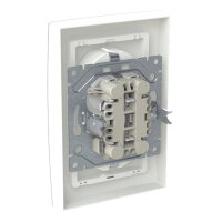 Dvojzásuvka ABB ZONI s clonkami, bezšroub., šedá / bílá 5522T-C03458 141