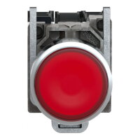 Schneider xB4BW3465 Ovládač stiskací prosvětlený,lícující,1 Z+1V,250V,rudý