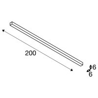 Q-LINE CL LED vnitřní stropní nástavbové svítidlo 2m BAP bílá 3000K SLV 1000691