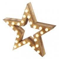 25LED XMAS STAR 2AA WW