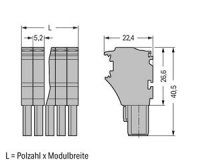 Pružinová svorka Push-in CAGE CLAMP 4mm2 šedá 13pól. WAGO 2022-113