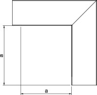 OBO LKM F40060FS Plochý roh s vrchním dílem 40x60mm Ocel pásově zinkováno