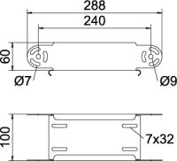 OBO RGBEV 610 FS Prvek kloubového oblouku svislý 60x100 Ocel pásově zinkováno