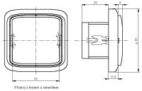 Kryt stmívače s krátkocestným ovládáním 3299A-A100 B bílá Tango ABB