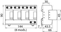 Kombinovaný svodič přepětí DEHNventil M pro třípólové TT a TN-S systémy 951310