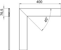 OBO GS-OTFRW Kryt plochého rohu pro kanál Rapid 80 300x80mm čistě bílá Ocel St