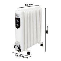 FKOS13M Olejový radiátor 13 článků, 1000W / 1500W / 2500W FK TECHNICS 5001873-01