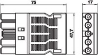 OBO 6108072 Zásuvkový díl 5 pólový BT-S GST18i5p SW