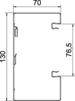 OBO GS-A70130RW Kanál pro přístroje Rapid 80 70x130x2000 čistě bílá Ocel