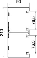 OBO GS-D90210RW Kanál pro přístroje Rapid 80 90x210x2000 čistě bílá Ocel
