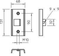 OBO SA MS4022 FT Úchyt příček se šestihranným šroubem M 10 x 3 Ocel žár.zinek