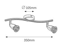 Norman GU10 2x 50W IP20 saténový chrom RABALUX 5992