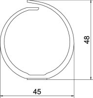 OBO VF 40KB rws Propojovací kanál VF flexibilní samolepící pr. 40mm čistě bílá