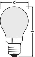 Světelný zdroj LEDVANCE LED CLASSIC A DIM CRI 90 S 5.8W 940 Frosted E27