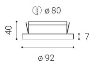 LED2 2050131D STATIC DALI/PUSH DIM 7W 3000K