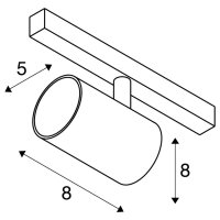 NUMINOS XS 48 V TRACK DALI spot bílé/bílé 8,7 W 650 lm 2700K CRI90 40°