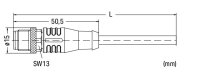 Kabel Ethernet Zástrčka M12D  přímá 4pól. zelená WAGO 756-1201/060-020