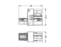h-rozdělovač 2pól. Kód. B šedá WAGO 770-1658