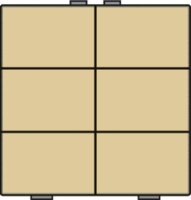 NHC 6násobný ovladač - ALU GOLD NIKO 221-51006