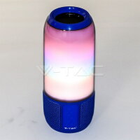 2*3W LED Bluetooth Speaker With USB&TF Card Slot Blue , VT-7456 V-TAC SKU8569