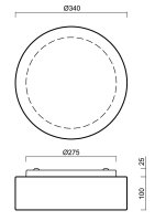 Přisazené LED nouzové svítidlo ERIS 2 3K 13W IP43 bílá OSMONT ERI67420