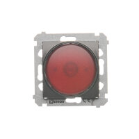 Signalizační a orientační osvětlení s LED, světlo červené., 230V, antracit mat