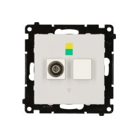 Zásuvka ekvipotenciální, 1 násobná (přístroj s krytem) světle šedá matná