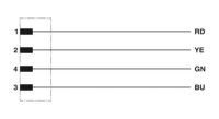 Přístrojový konektor zezadu stěny SACC-DSI-MSD-4CON-M12/0,5 SCO 1551901