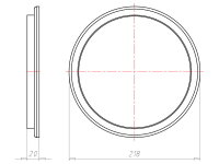 Přední kryt, HaloX 180, průměr 180 mm, do betonu KAISER 1282-66