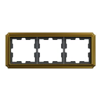 Rámeček Merten D-Antique kovový, trojnásobný, 24k Gold, kov MEG4030-4741