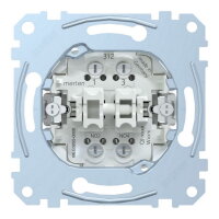 Dvojité tlačítko, Merten, řazení 1/0+1/0, 1pól, 10 A, 250V AC, šroubové