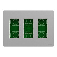 Centrální jednotka NOVÁ UNICA SYSTEM+ 3x4 modulů zapuštěná, Aluminium
