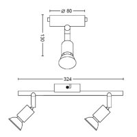 limbali bar/tube nikl 2x50W 230V PHILIPS 5030217E7